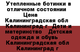 Утепленные ботинки в отличном состоянии › Цена ­ 800 - Калининградская обл., Калининград г. Дети и материнство » Детская одежда и обувь   . Калининградская обл.,Калининград г.